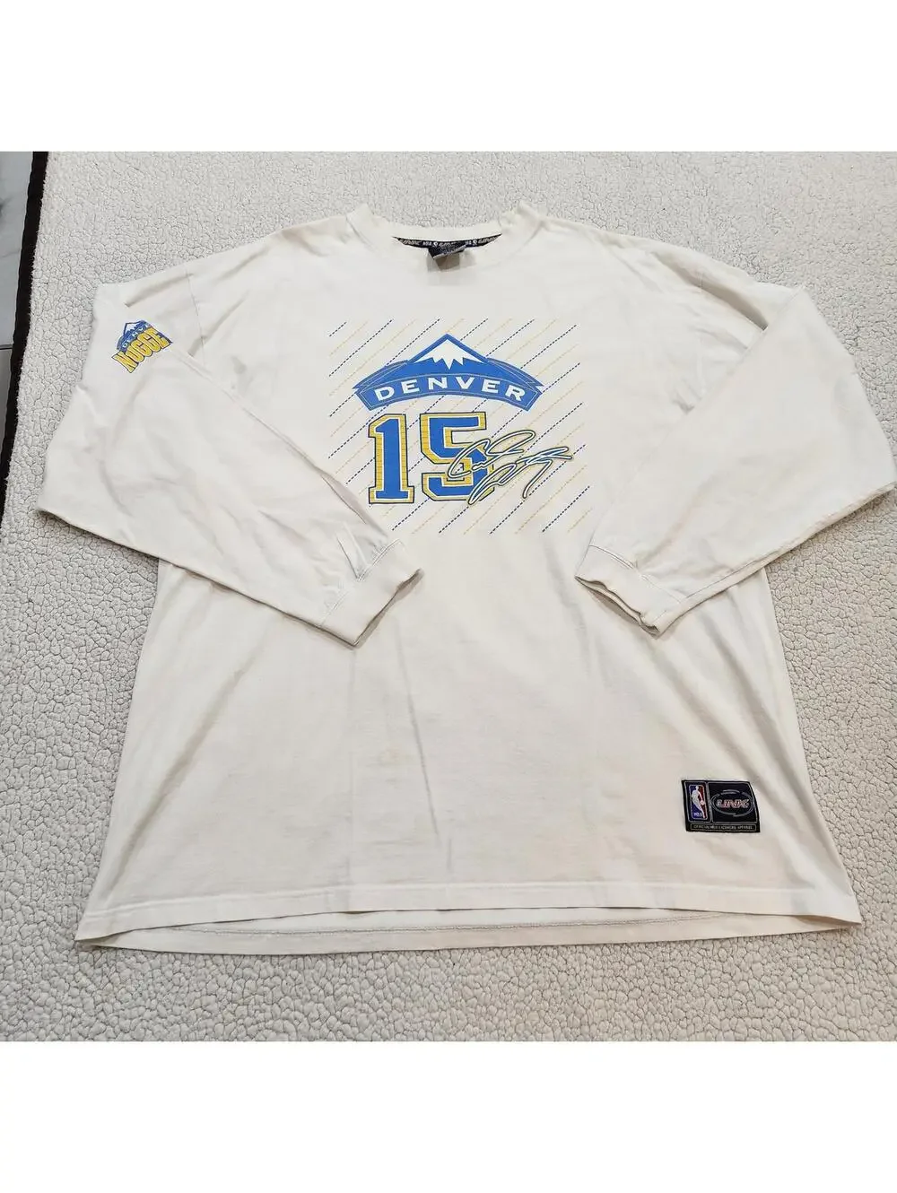 Vintage Y2K UNK Pullover L/S NBA Denver Nuggets #15 Carmelo Anthony Sz XXL 2XL